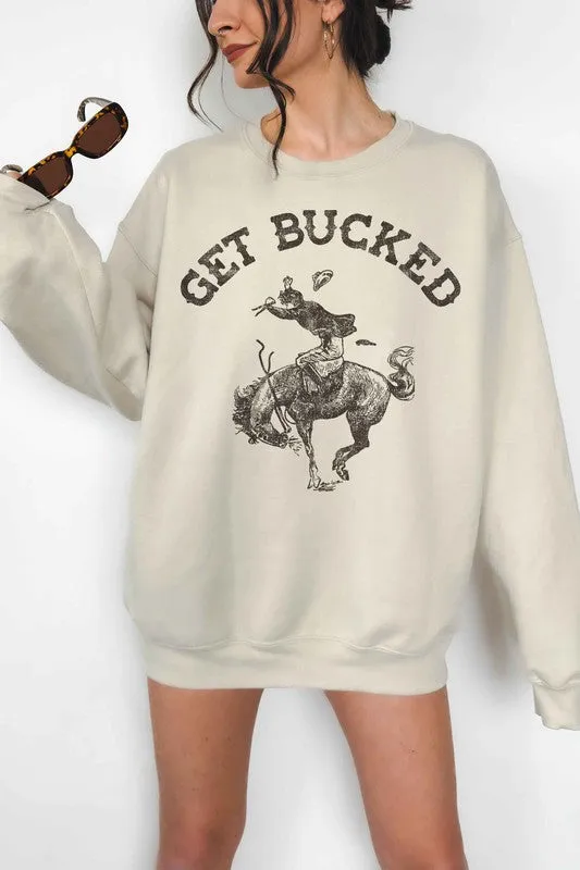 GET BUCKED WESTERN COUNTRY OVERSIZED SWEATSHIRT