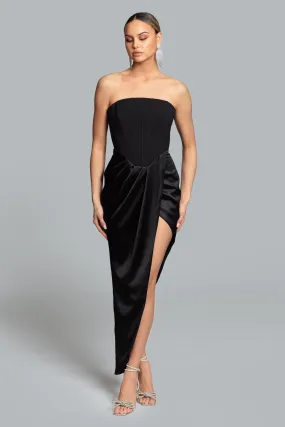 GHRAIL Rockefeller Crepe and Satin Dress