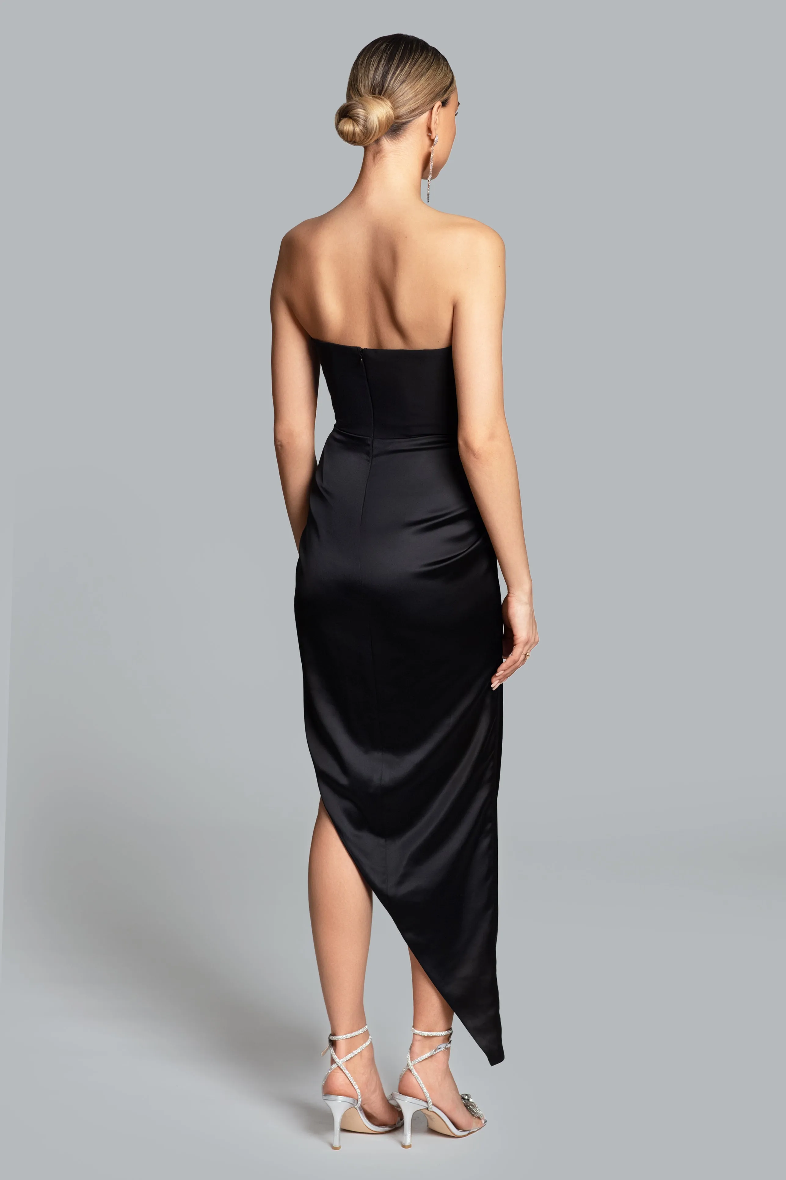 GHRAIL Rockefeller Crepe and Satin Dress