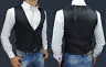 GILET UOMO PANCIOTTO SLIM FIT NERO CARDIGAN NUOVO ELEGANTE tag XS S M L XL XXL