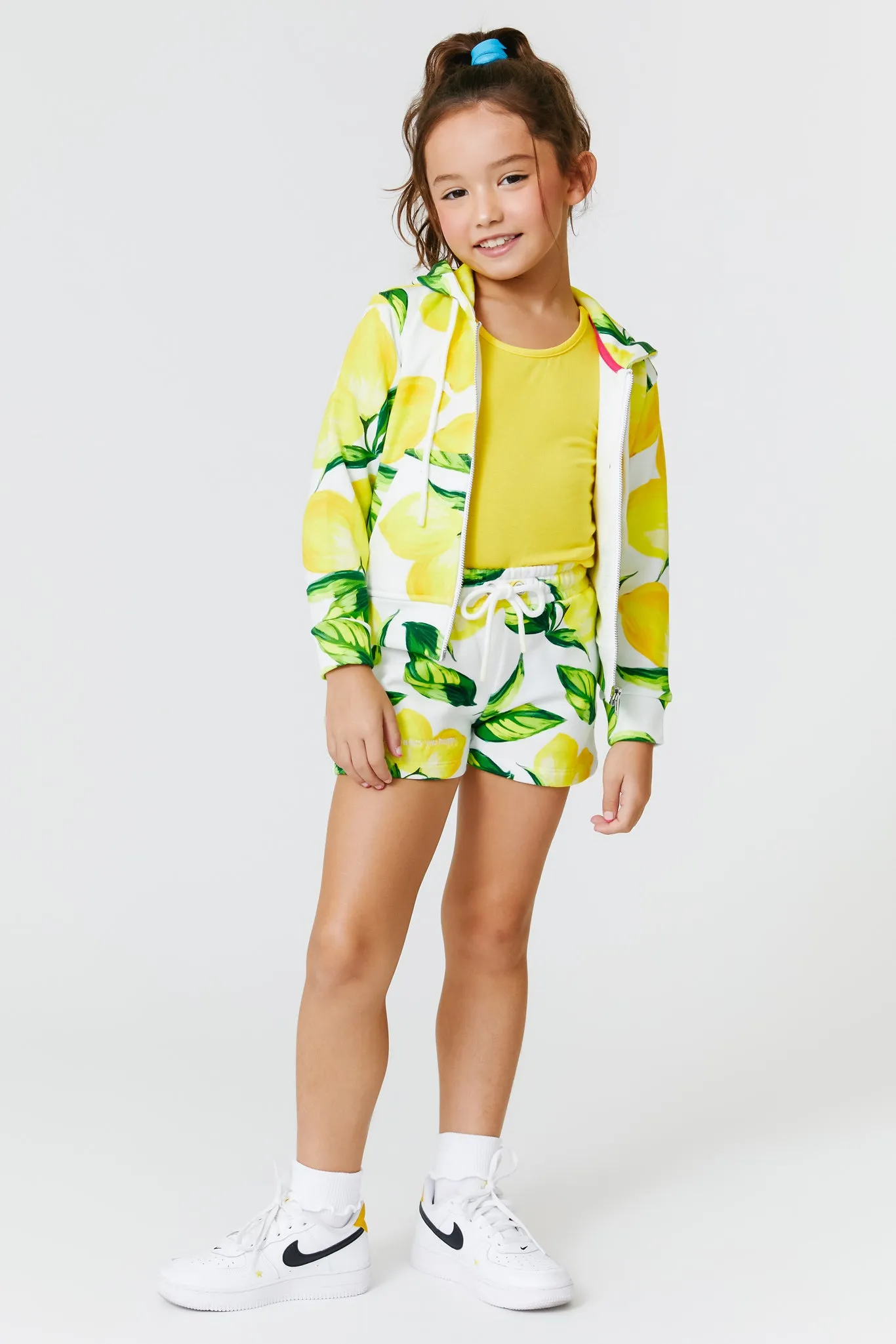 Girls Sweatshort in Lemon Spritz