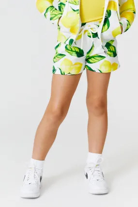 Girls Sweatshort in Lemon Spritz