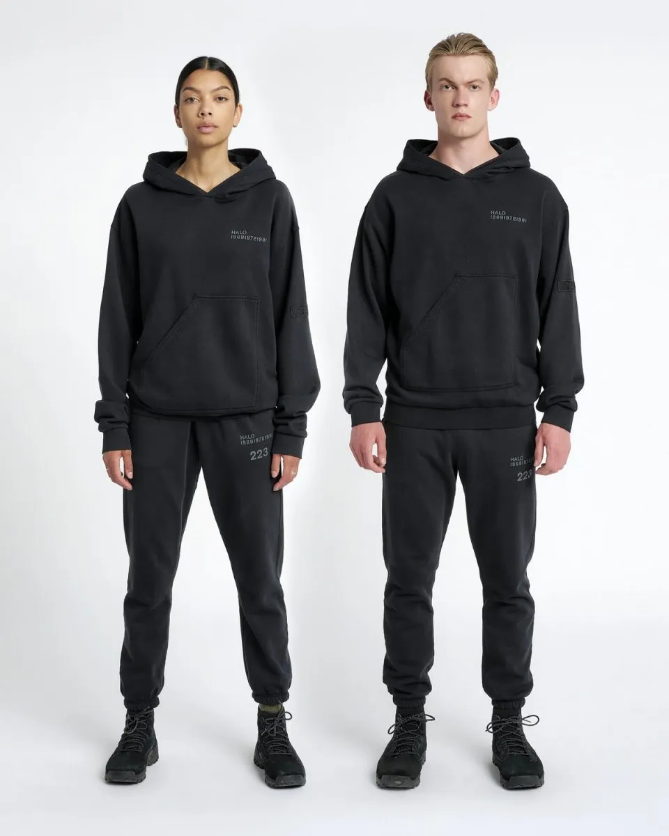 Halo Cotton Hoodie - Black