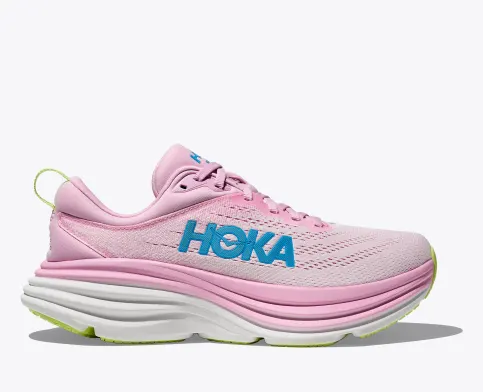 Hoka Women’s Bondi 8 Athletic Shoes-Pink Twilight/Waterpark