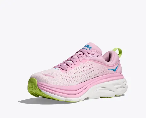 Hoka Women’s Bondi 8 Athletic Shoes-Pink Twilight/Waterpark