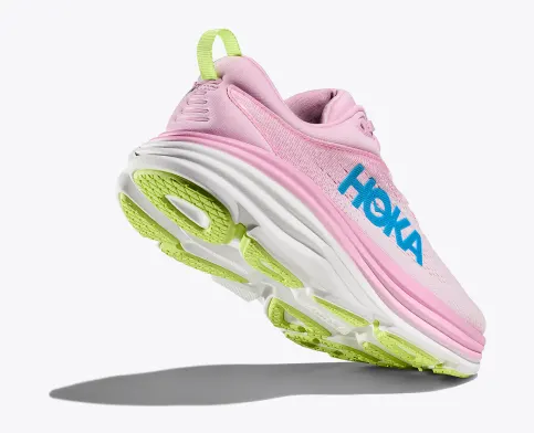 Hoka Women’s Bondi 8 Athletic Shoes-Pink Twilight/Waterpark