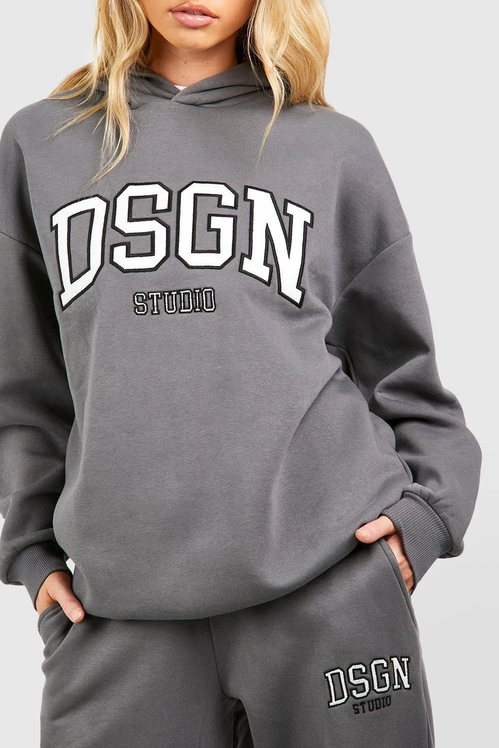 Hoodies & Sweatshirts | Dsgn Studio Applique Oversized Hoodie | boohoo