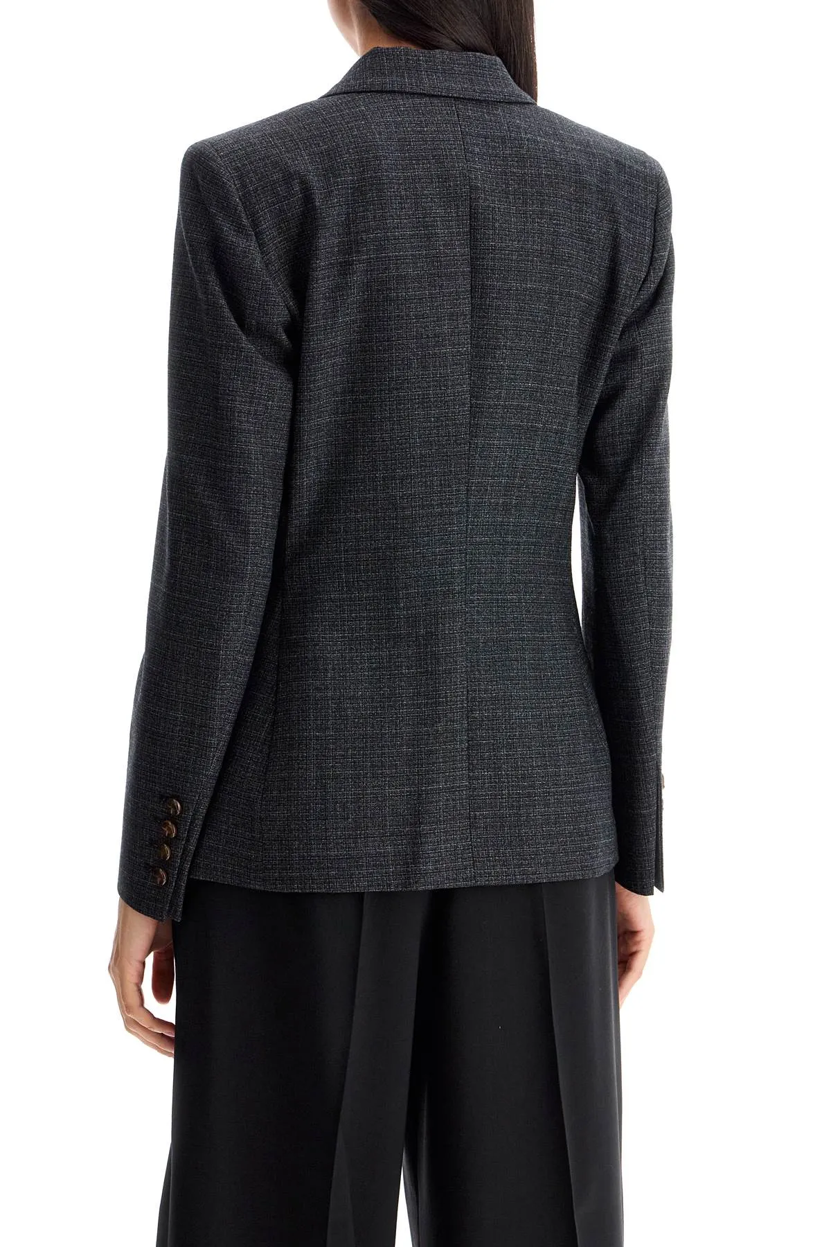 hunley double-breasted wool blazer