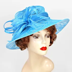 iLLASPARKZ Ribbon Bow Lace Accented Dress Hat