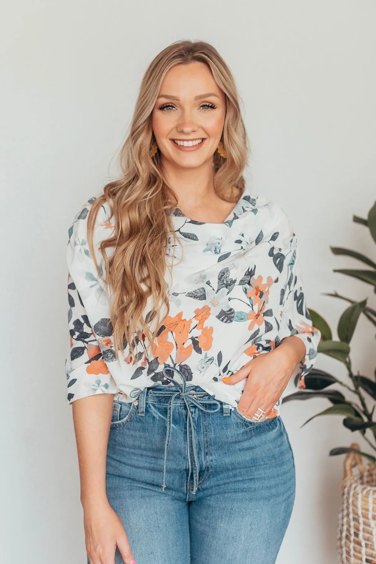 Isabelle Smock Neck Floral Top