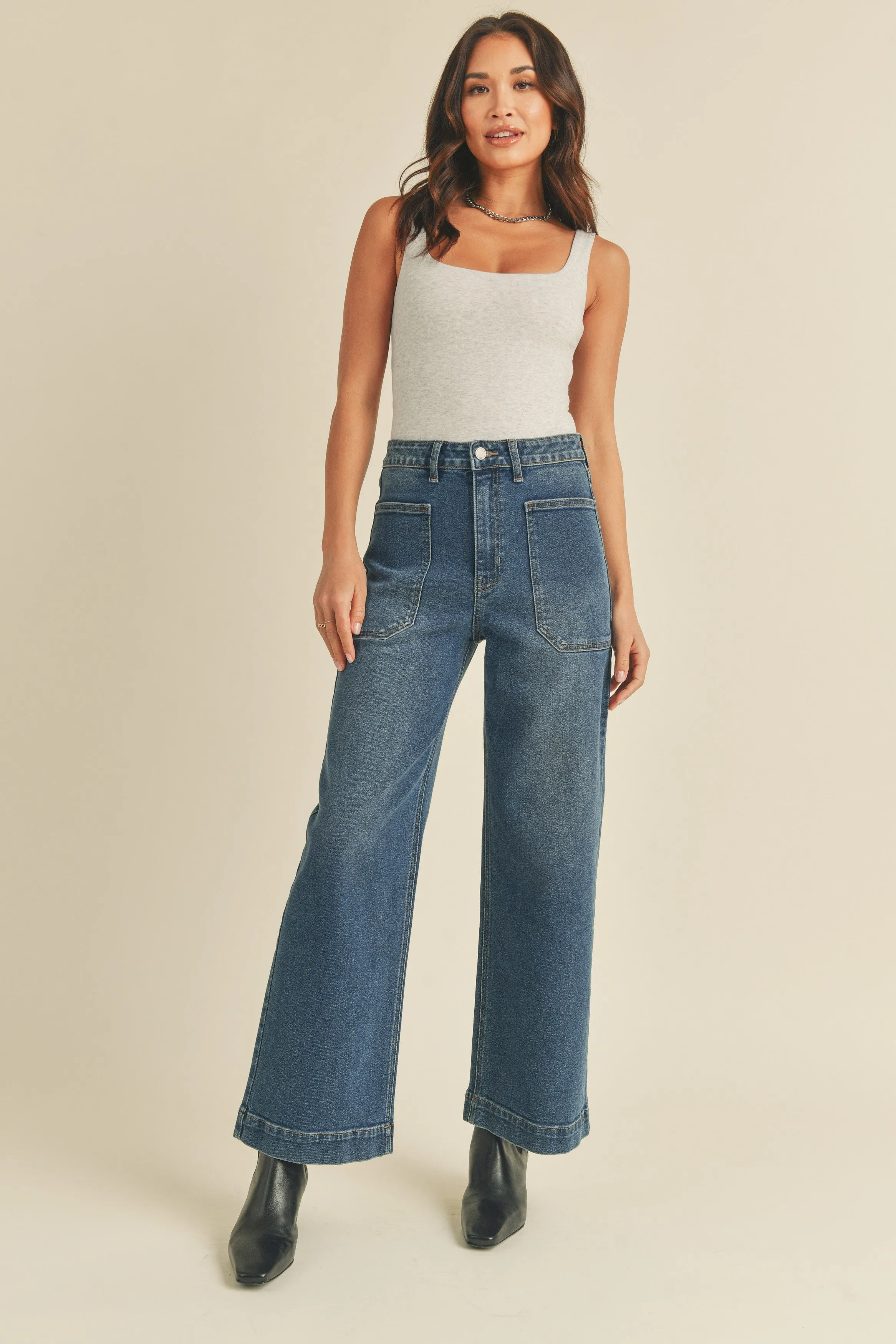 JBD Utility Dark Wash Cropped Jean