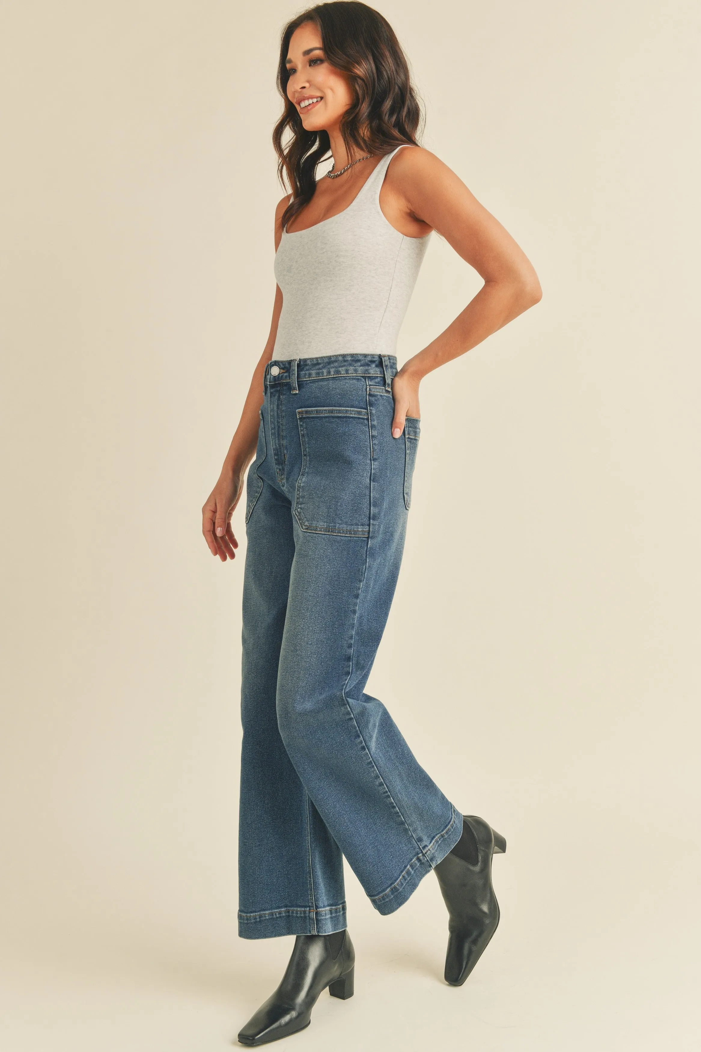 JBD Utility Dark Wash Cropped Jean