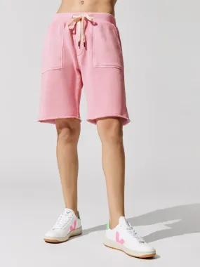 Jen Slouchy Cut Off Sweatshort - Pigment Sachet Pink