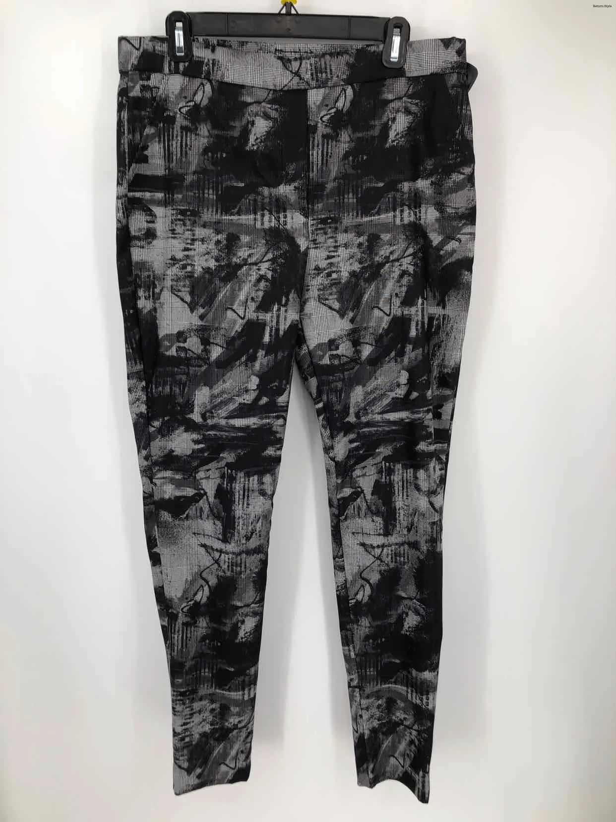 JOSEPH RIBKOFF Black White Print Slacks Size 14  (L) Pants