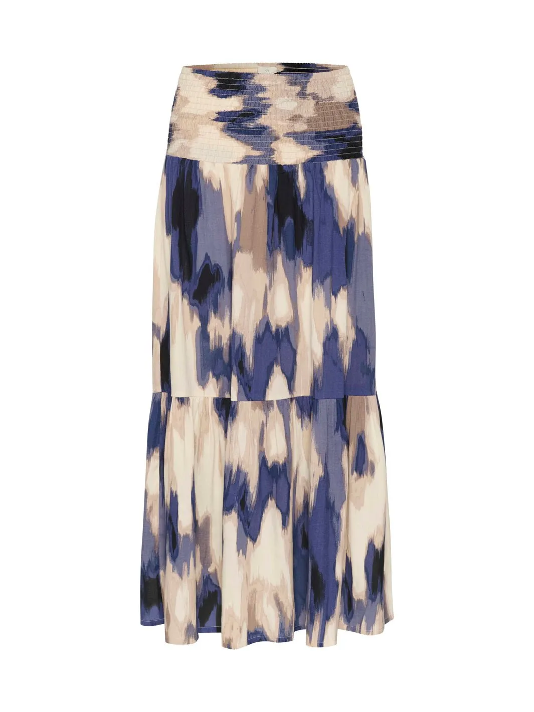 Kaffe KAmaxi smock skirt blue abstract print