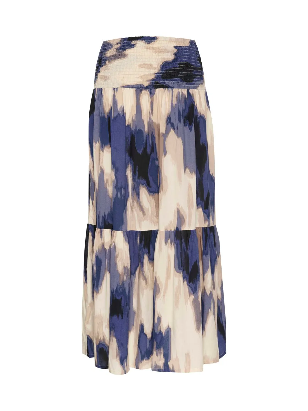 Kaffe KAmaxi smock skirt blue abstract print