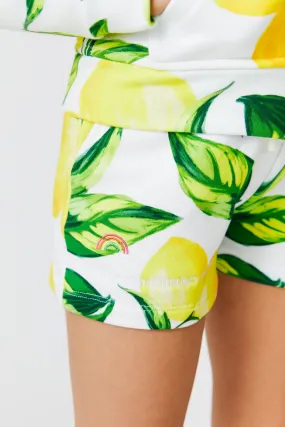 Kids Sweatshort in Lemon Spritz