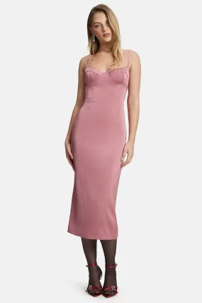 Landon Structured Midi Dress - Mauve