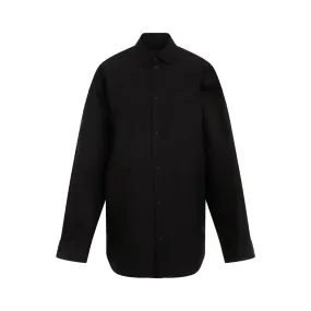 LARGE FIT OUTERWEAR SHIRT BLACK