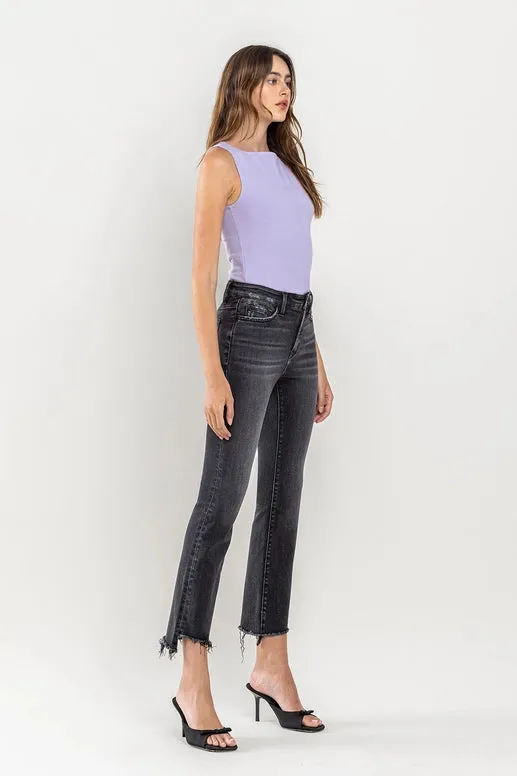 Lisle High Rise Crop Flare Denim