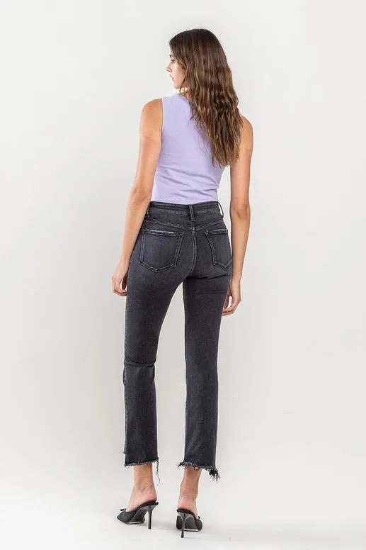 Lisle High Rise Crop Flare Denim