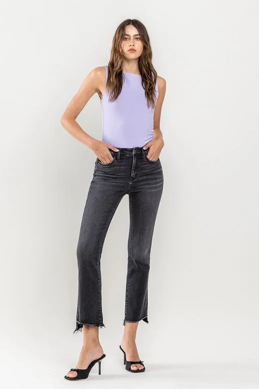 Lisle High Rise Crop Flare Denim