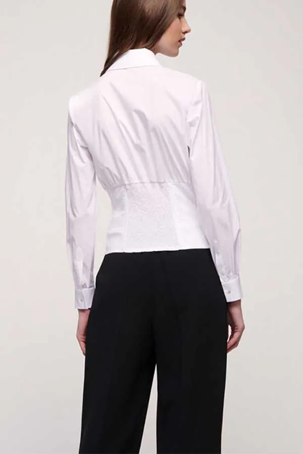 Luisa Spagnoli LECCO BUSTIER COTTON BLOUSE