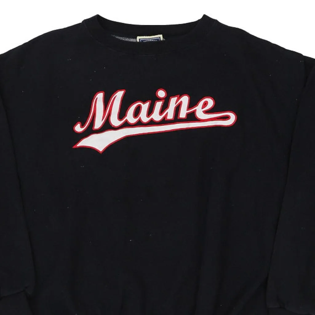 Maine Life Apparel Sweatshirt - Large Black Cotton Blend