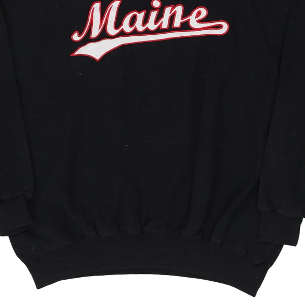 Maine Life Apparel Sweatshirt - Large Black Cotton Blend