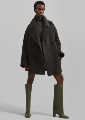 Marian Oversized Peacoat - Khaki