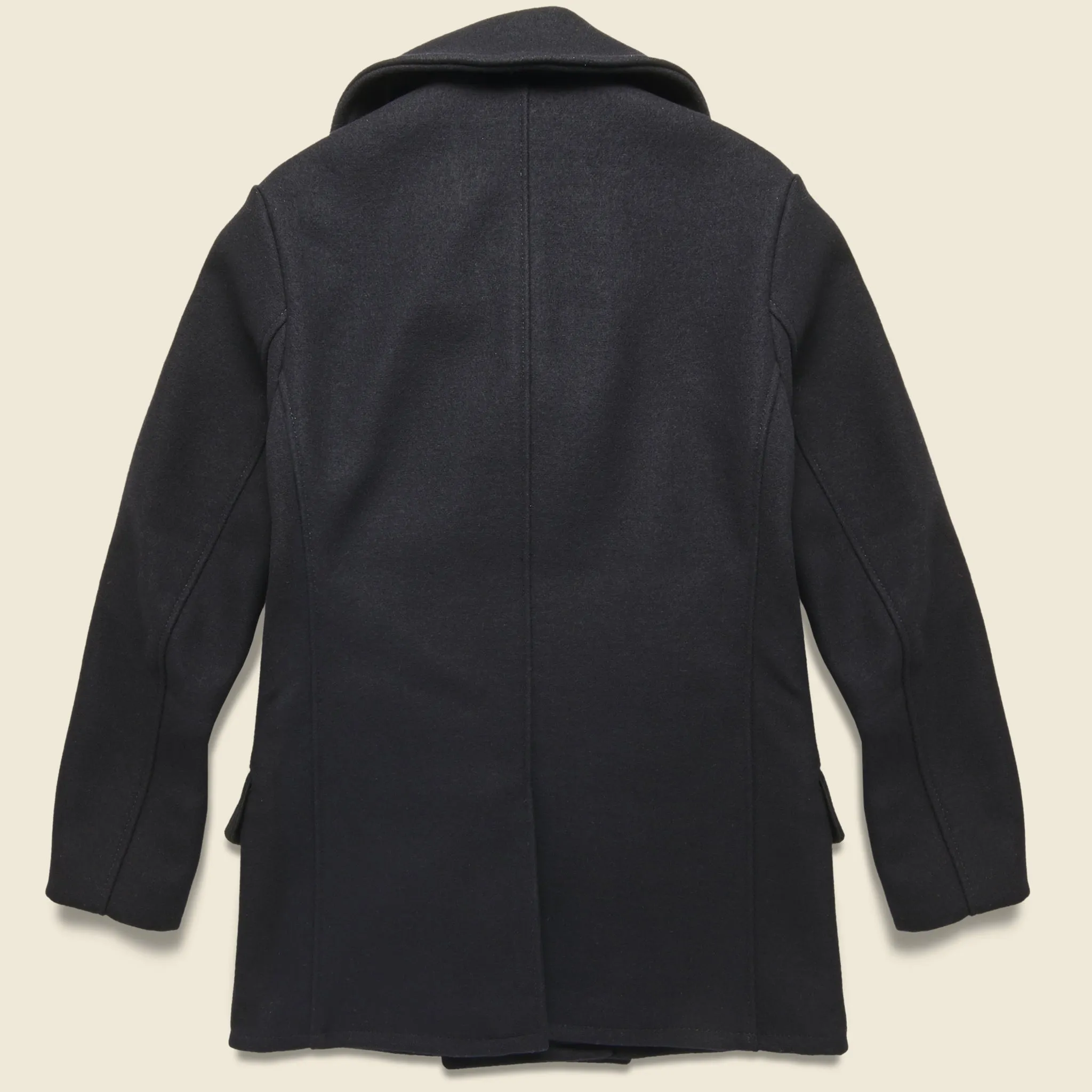 Melton Wool Peacoat - Navy