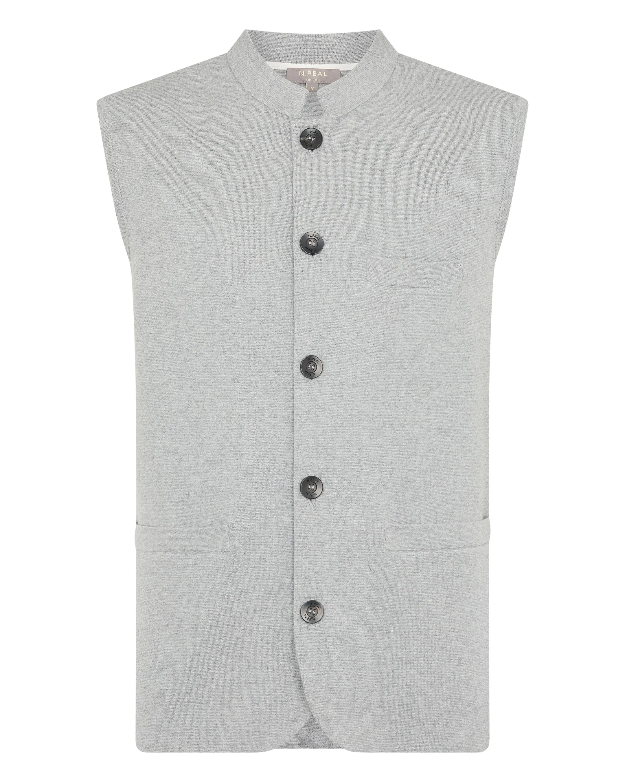 Men's Penzance Cotton Cashmere Gilet Fumo Grey