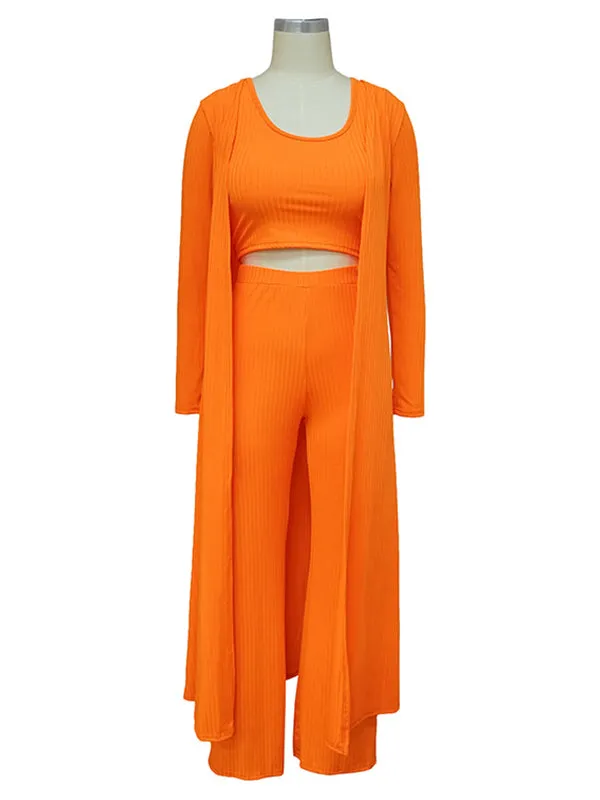 Momnfancy Orange Vest Off Shoulder Crop Bodycon 2-in-1 Cardigan Plus Size Baby Shower Maternity Jumpsuit