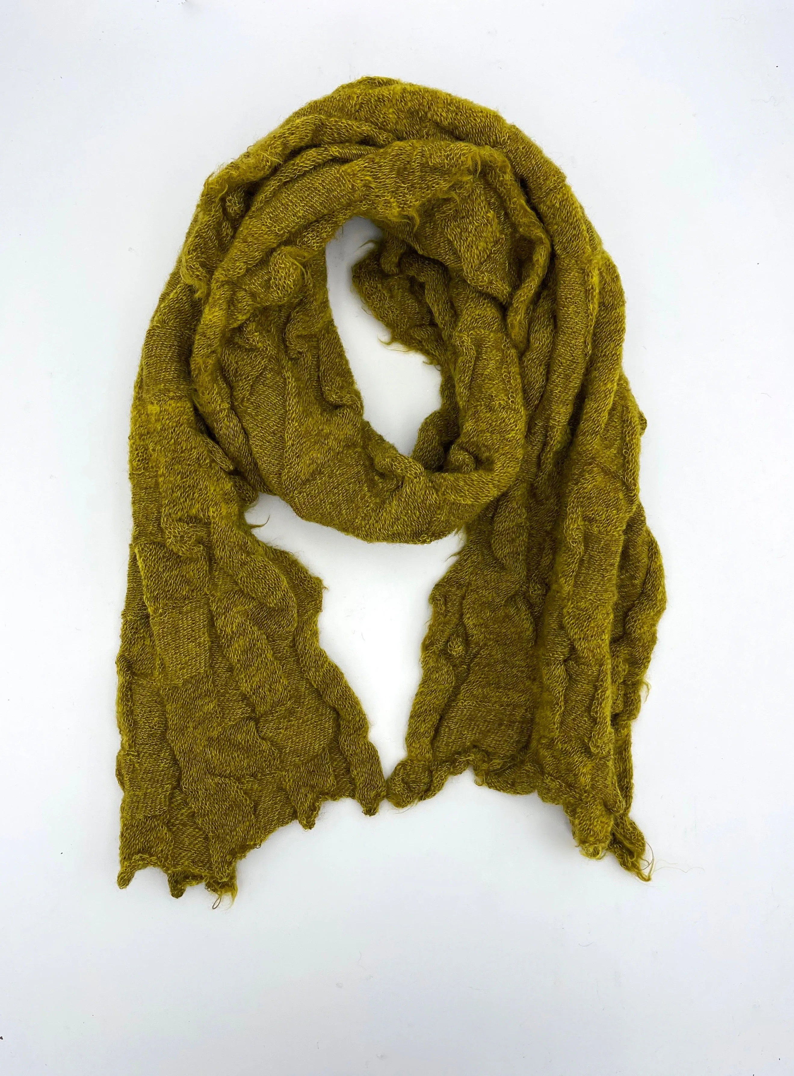 Narrow Solid Color Textured Scarves