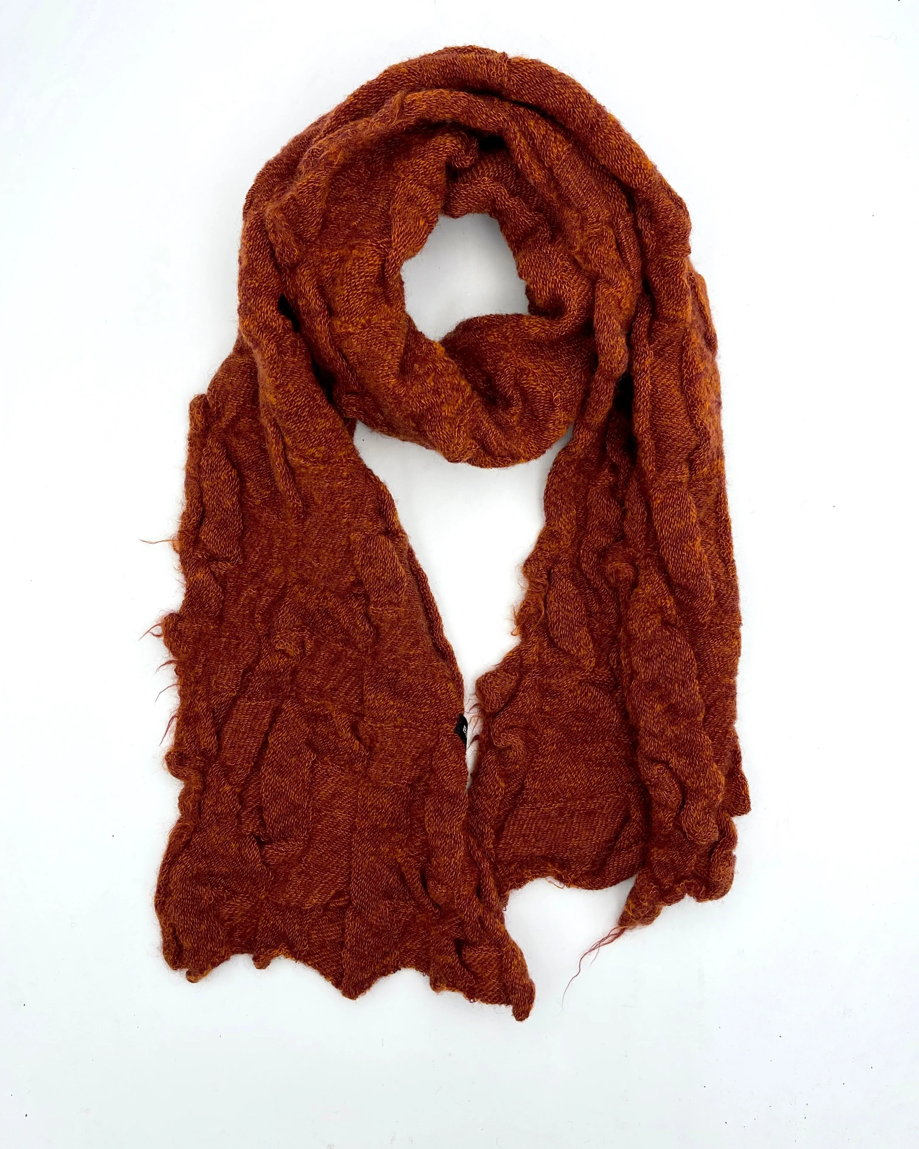 Narrow Solid Color Textured Scarves