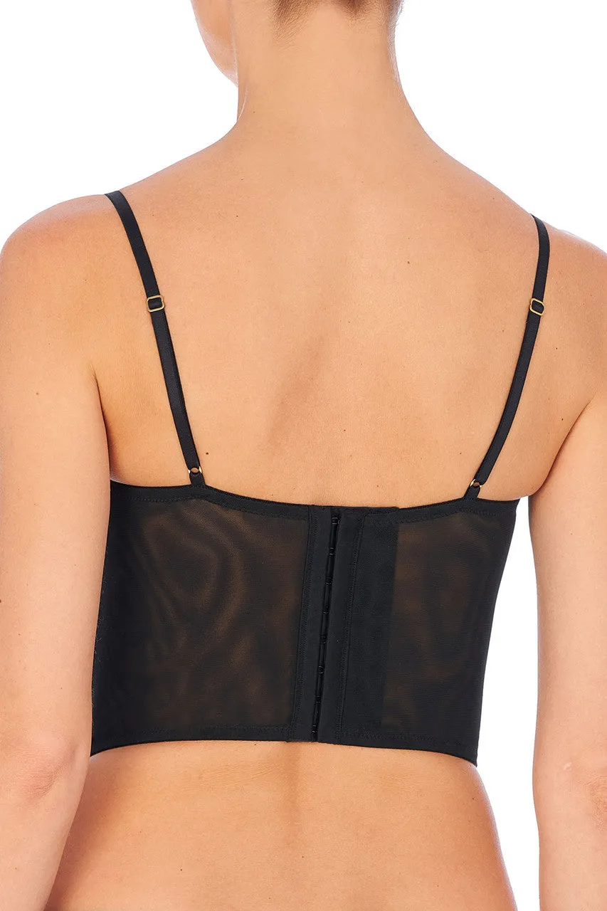 Natori CHANTILLY Lace Bustier in Black/Buff 