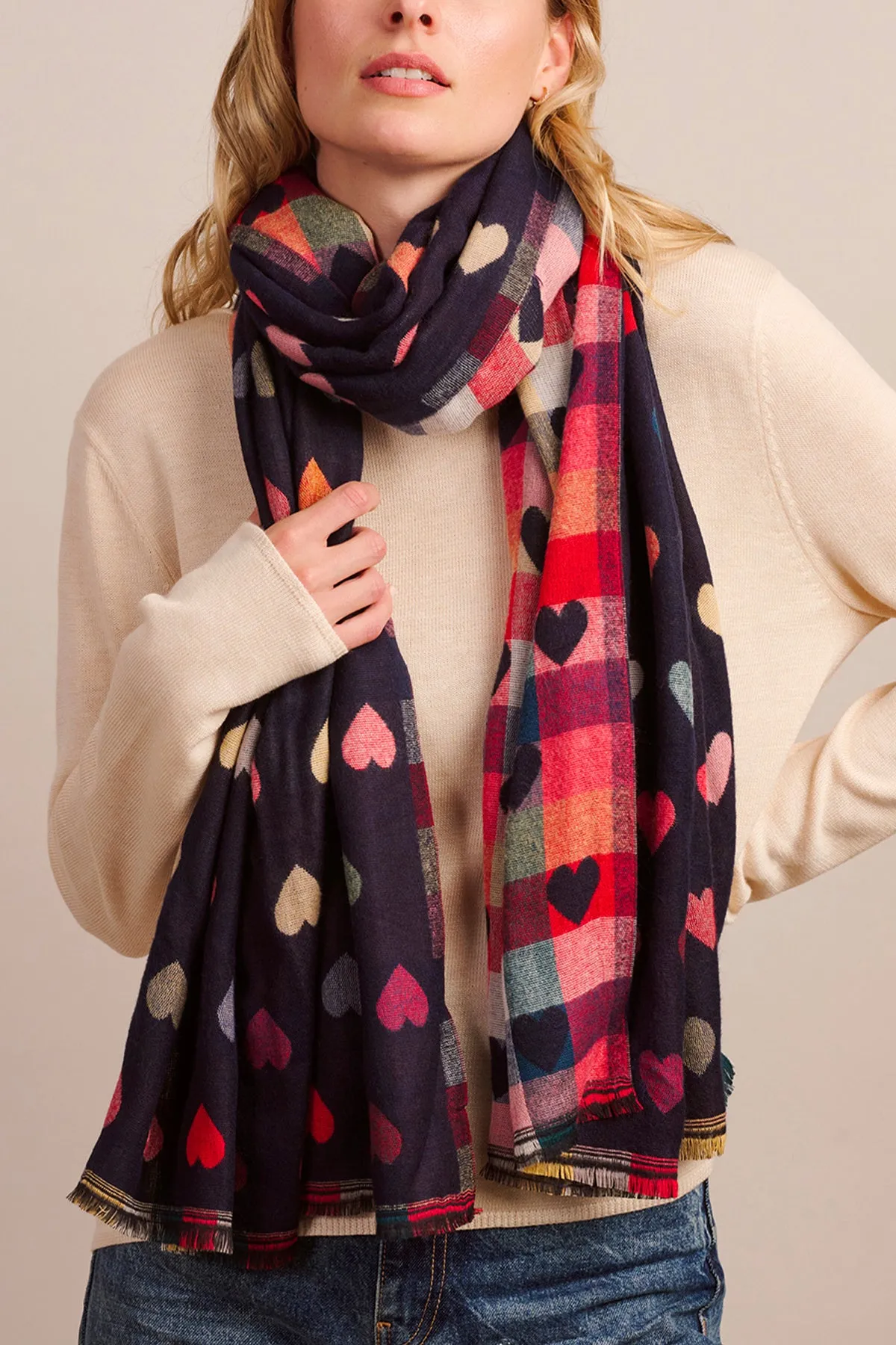 Navy Romance Scarf