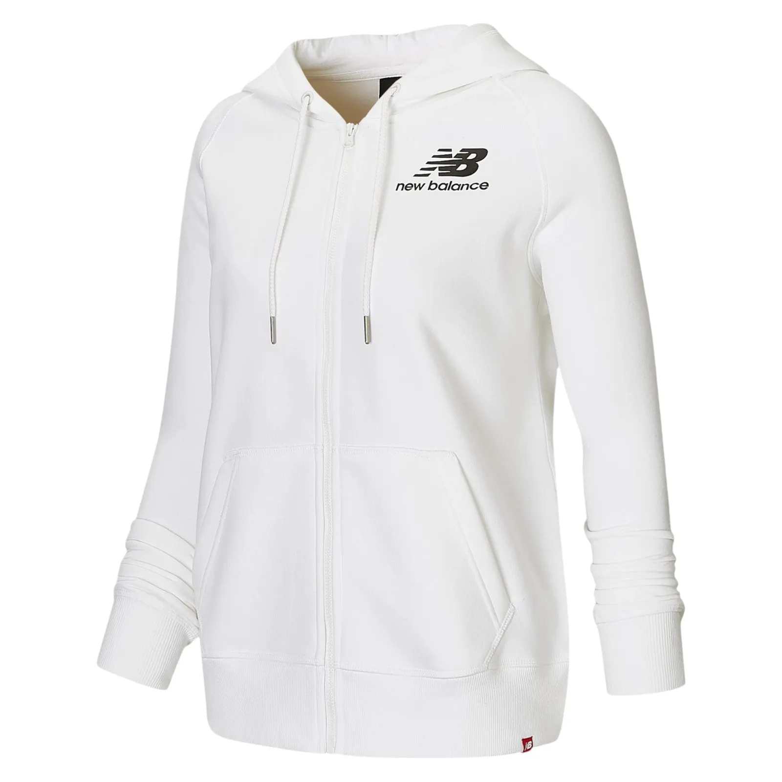 New Balance Womens Essentials Full Zip Hoodie - White