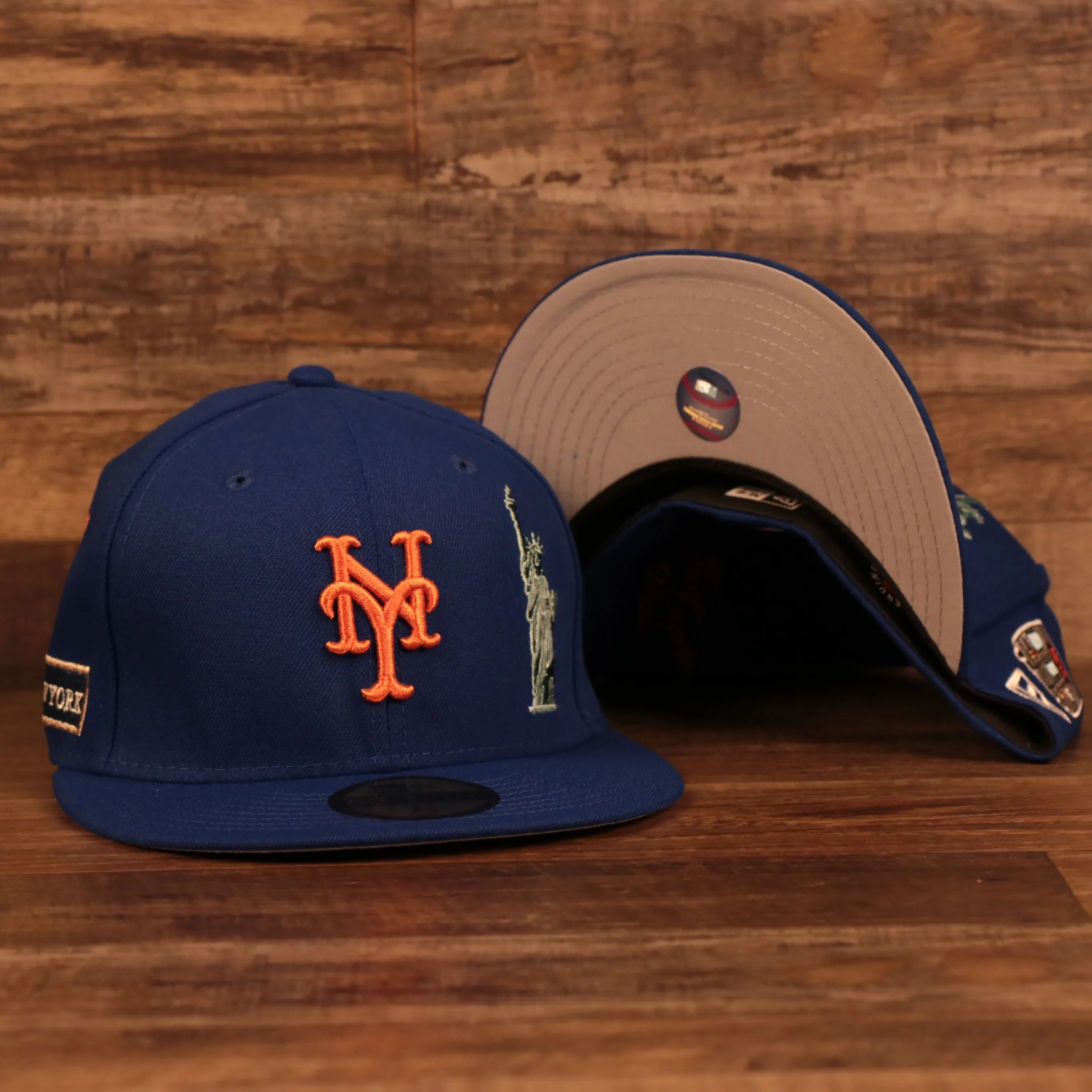 New York Mets City Transit All Over Side Patch Gray Bottom 59Fifty Fitted Cap