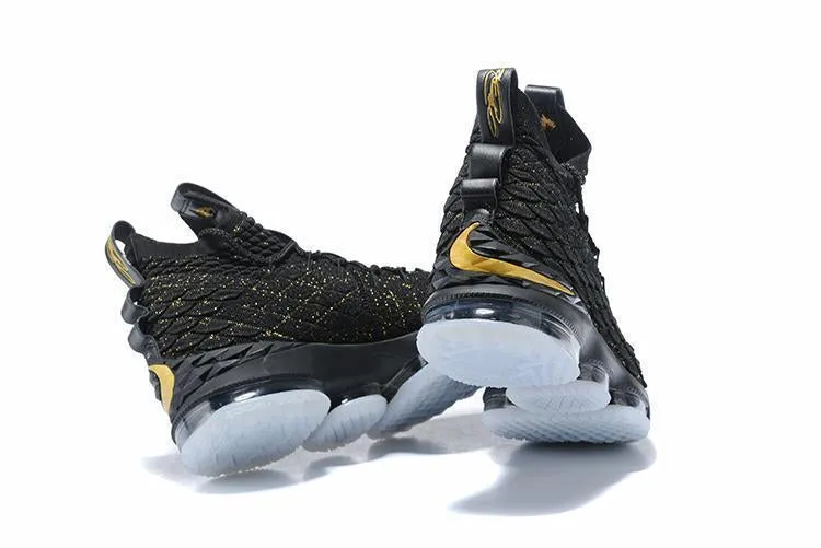 Nike Lebron XV 15 Black Gold Men Shoes Sale Size US7,8,8.5,9,10,11,12