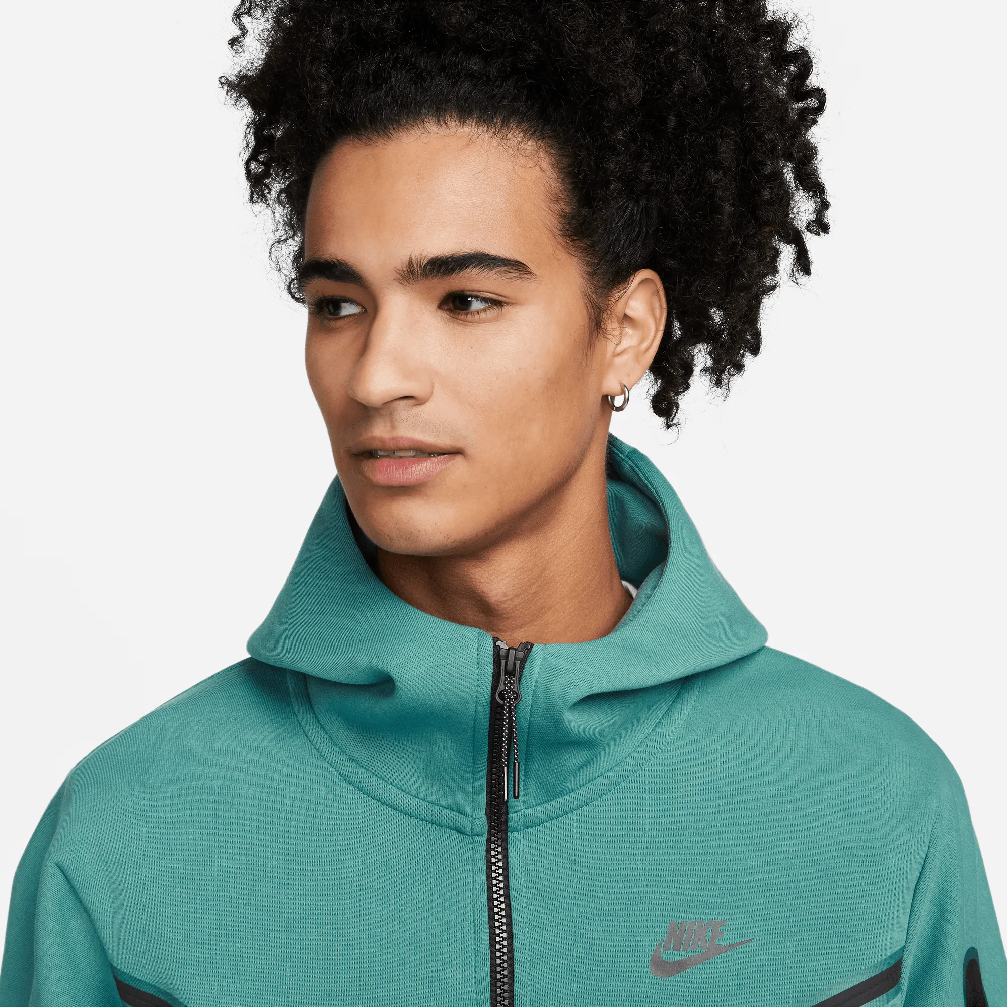 Nike Sportswear Tech Fleece Green Full-Zip Hoodie