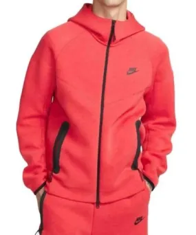 Nike Tech Fleece Windrunner Hoodie In Light University Red Heather/black