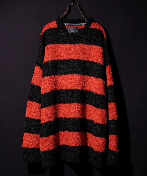 Number Nine Alpaca Striped Knit Big Pullover