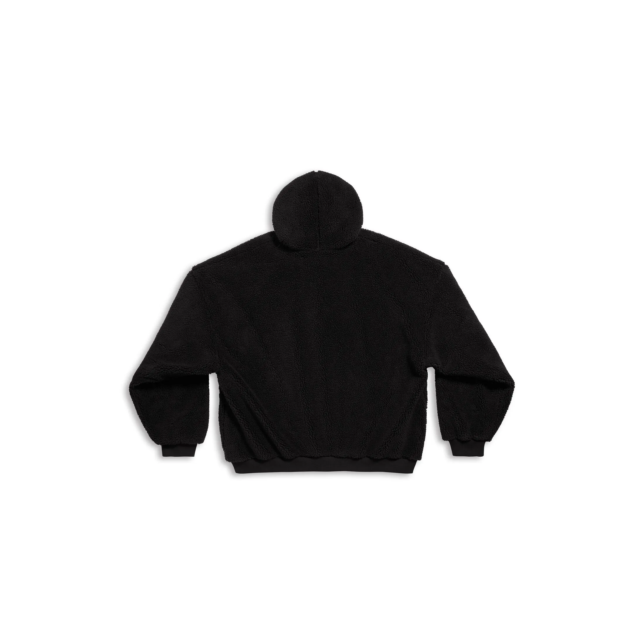 OUTERWEAR ZIP-UP HOODIE OVERSIZED IN BLACK