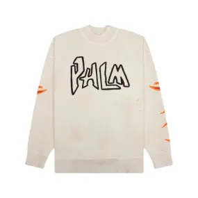 Palm Angels Flame Cream Sweaters