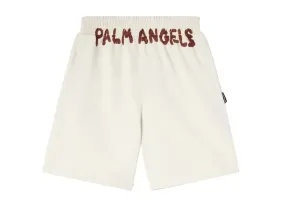 Palm Angels Seasonal Logo Sweatshort White/Red