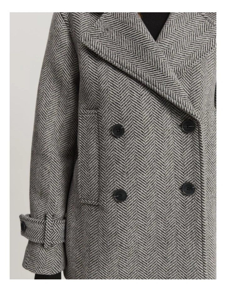 Peacoat in Herringbone