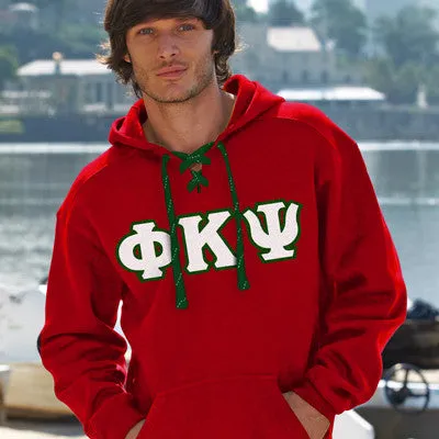 Phi Kappa Psi Hockey Lace Hoodie - J8830 - TWILL