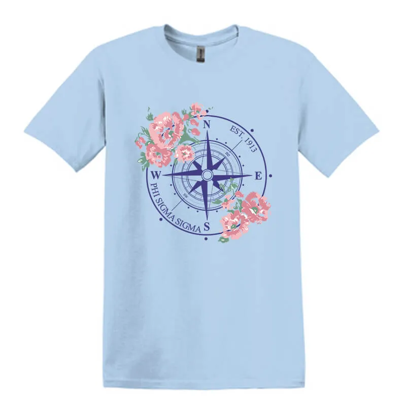 Printed Floral Compass Design - DTG