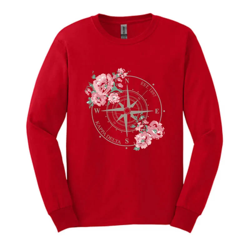 Printed Floral Compass Design - DTG